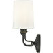 Leena 2 Light 15.25 inch Matte Black Vanity Light Wall Light